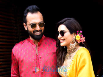 Photos: Karishma Tanna and Varun Bangera snapped at their mehendi ceremony