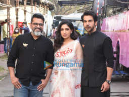 Photos: Rajkummar Rao, Bhumi Pednekar and Harshavardhan Kulkarni snapped promoting Badhaai Do