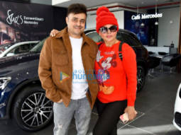 Photos: Rakhi Sawant and her husband snapped at a car showroom