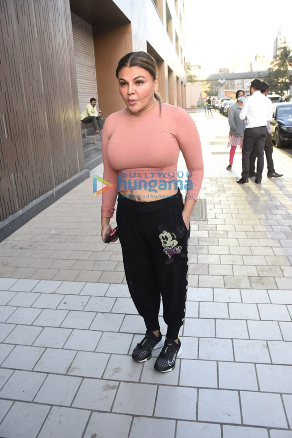 photos rakhi sawant opts for a sporty look as she poses for the cameras outside the gym 1