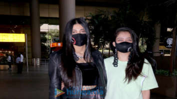 Photos: Shruti Haasan, Akshara Haasan and Saahil Khan snapped at the airport