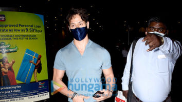 Photos: Tiger Shroff, Tara Sutaria and Nushrratt Bharuccha were spotted late last night at the Mumbai airport