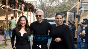 Photos: Yami Gautam Dhar, Atul Kulkarni and Neha Dhupia spotted promoting their film A Thursday