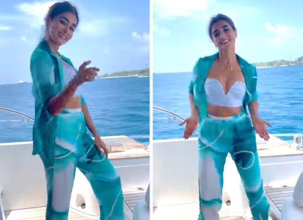 Pooja Hegde flaunts her dance moves as she takes on 'Arabic Kuthu' challenge from Beast on a yacht, watch video