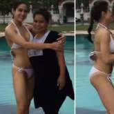 Sara Khan Sex Video - Sara Ali Khan dons white bikini in a new video; pushes her spot girl into  the swimming pool : Bollywood News - Bollywood Hungama