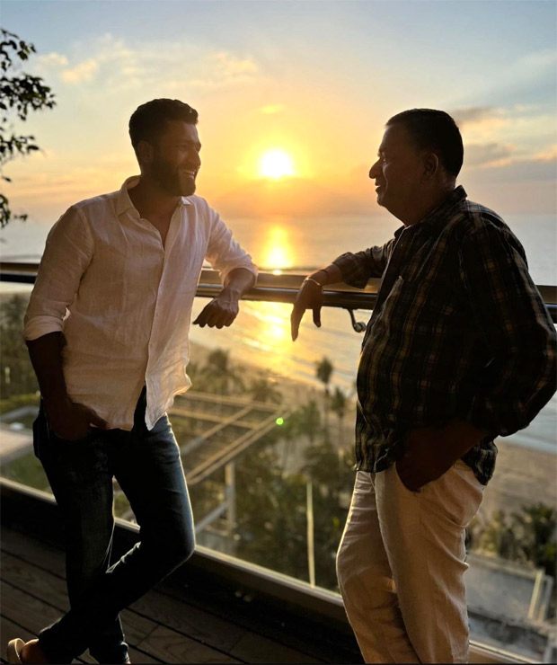 Sham Kaushal enjoys some quality time with his son Vicky Kaushal at his sea-view residence 