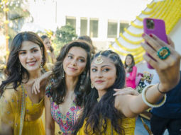 Shibani Dandekar stuns in Payal Singhal bohemian kalidar sharara for mehendi ceremony; Shabana Azmi, Rhea Chakraborty, Anusha Dandekar burn the dance floor in photos 