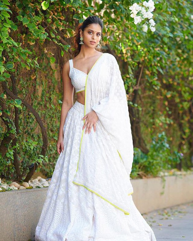 Suhana Khan turn breathtaking muse for Manish Malhotra in dreamy chikankari lehenga and jhumkis Suhana Khan turn breathtaking muse for Manish Malhotra in dreamy chikankari lehenga and jhumkis