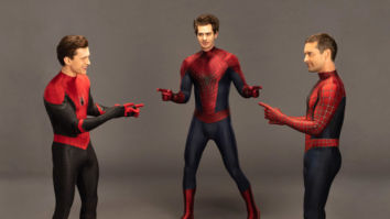 Tom Holland, Tobey Maguire and Andrew Garfield re-create classic Spider-Man meme for digital release of Spider-Man: No Way Home
