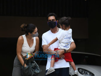 Photos: Arjun Rampal snapped with wife Gabriella Demetriades and son in Bandra
