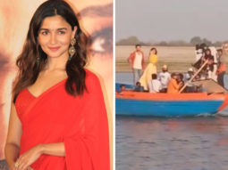 Alia Bhatt promotes RRR from the middle of a river in Varanasi as she shoots for Brahmastra with Ranbir Kapoor 