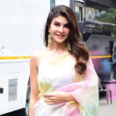 Jacqueline Fernandez looks elegant in a saree as she promotes Bachchan Pandey