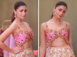 Alia Bhatt is having her sequin moment in Rs. 2.2 lakh worth pink embellished 3D embroidered shells and beads-filled lehenga