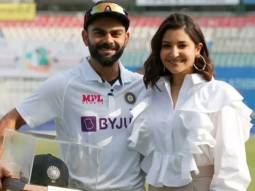 Anushka Sharma supports Virat Kohli on the cricket field before he kick-starts his 100th test match, watch video