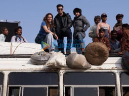 On the Sets of the movie Bachchhan Paandey