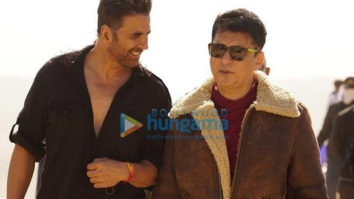 On the Sets of the movie Bachchhan Paandey