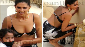 Deepika Padukone sizzles in black bikini top and printed wrap around as she shoots Pathaan in Spain in glamorous avatar, see leaked photos