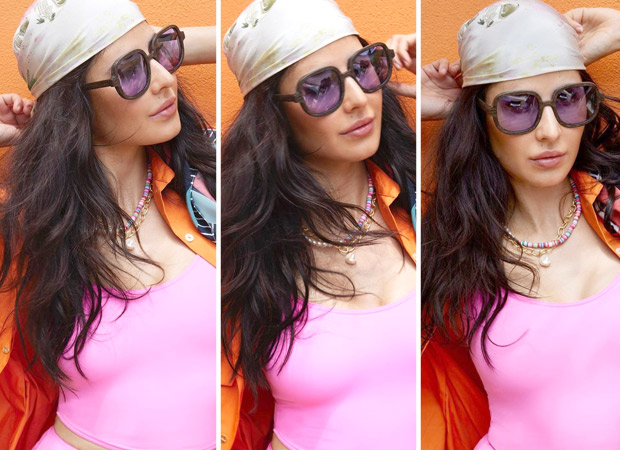 Katrina Kaif is epitome of hotness in neon pink Balenciaga bikini worth Rs. 56,931 paired with printed shirt and bandana