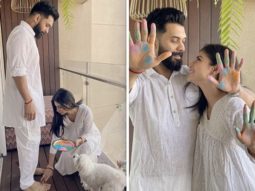 Mouni Roy touches husband Suraj Nambiar’s feet as they celebrate first Holi as a married couple