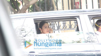 Photos: Anushka Sharma spotted in a car at Linking Road in Bandra