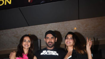 Photos: John Abraham, Rakul Preet Singh, and Jacqueline Fernandez strike a pose at the screening of Attack