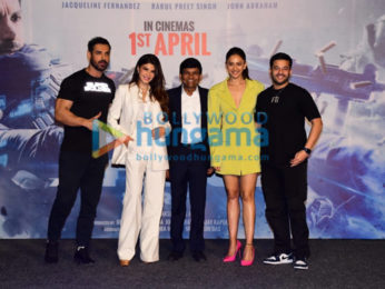 Photos: John Abraham, Rakul Preet Singh, and Jacqueline Fernandez strike a pose at the trailer launch of Attack