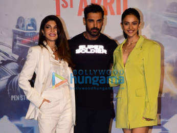 Photos: John Abraham, Rakul Preet Singh, and Jacqueline Fernandez strike a pose at the trailer launch of Attack