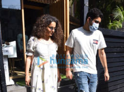Photos: Kangana Ranaut and her brother Akshit Ranaut snapped at a restaurant in Bandra
