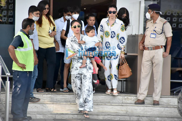 photos kareena kapoor khan with her kids taimur and jeh and karisma kapoor with her son and daughter spotted at kalina airport as they re 1