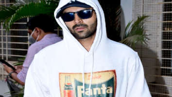 Photos: Kartik Aaryan snapped in a white hoodie in Bandra
