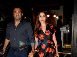 Photos: Kim Sharma snapped with boyfriend Leander Paes at Mizu restaurant in Bandra