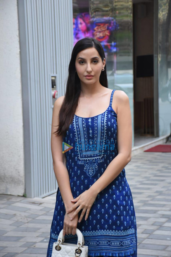 photos nora fatehi steps out in printed dress for a visit to t series office 3