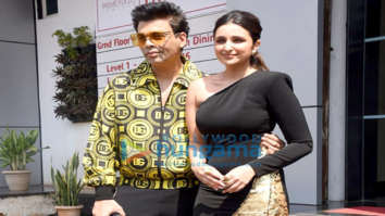 Photos: Parineeti Chopra, Karan Johar and Nora Fatehi snapped on the sets of the show Hunarbaaz