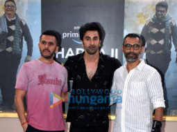 Photos: Ranbir Kapoor, Hitesh Bhatia and Ritesh Sidhwani promote the film Sharmaji Namkeen at Taj Lands End in Mumbai