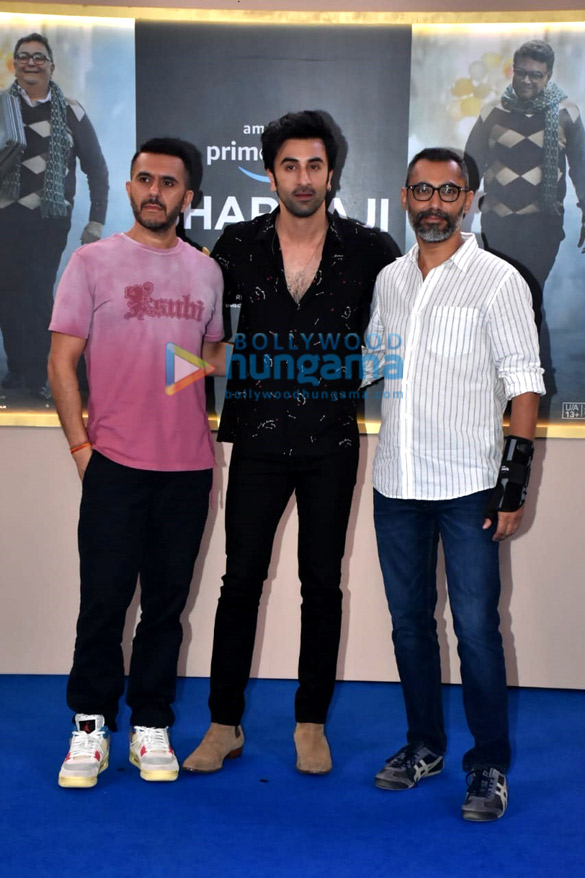 Photos: Ranbir Kapoor, Hitesh Bhatia and Ritesh Sidhwani promote the film Sharmaji Namkeen at Taj Lands End in Mumbai