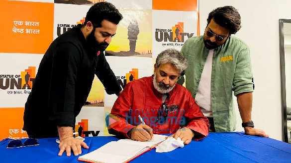 photos s s rajamouli ram charan and jr ntr mark their presence at statue of unity for rrr promotions 1