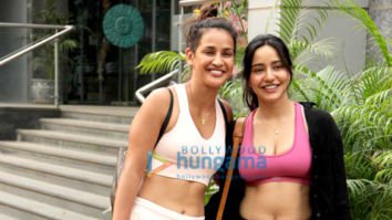 Photos: Sisters Aisha Sharma and Neha Sharma enjoy early morning workout as they get spotted outside the gym in Bandra