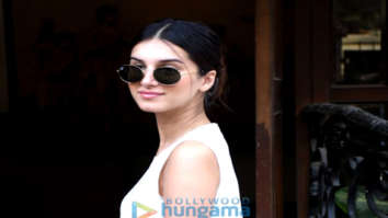 Photos: Tara Sutaria dons white kurti as she is snapped at dubbing studio in Andheri