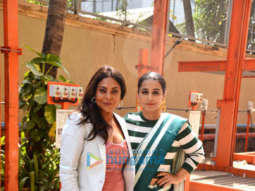 Photos: Vidya Balan and Shefali Shah snapped promoting their film Jalsa at JW Marriott in Juhu