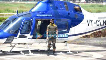 Photos: Vijay Deverakonda arrives in a chopper dressed in army uniform to announce his next pan India project with Puri Jagannadh