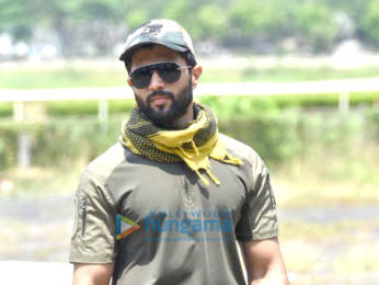 Photos: Vijay Deverakonda arrives in a chopper dressed in army uniform to announce his next pan India project with Puri Jagannadh