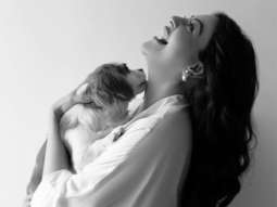 Pregnant Kajal Aggarwal flaunts her baby bump, holds her pet Mia in the latest photo
