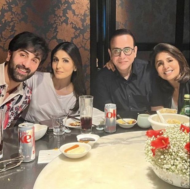 Ranbir Kapoor relishes a meal with mom Neetu Kapoor, sister Riddhima Kapoor Sahni and brother-in-law Bharat Sahni Ranbir Kapoor relishes a meal with mom Neetu Kapoor, sister Riddhima Kapoor Sahni and brother-in-law Bharat Sahni