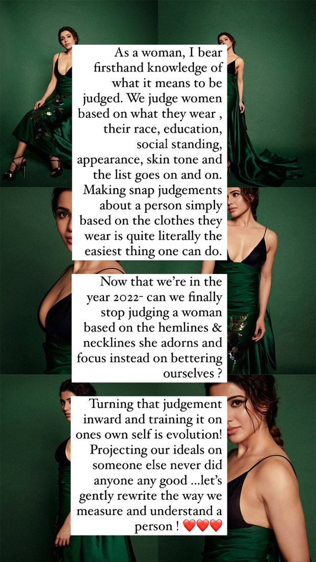 Samantha Ruth Prabhu hits back at trolls who judged her for her outfit- “Can we finally stop judging a woman based on the hemlines & necklines”