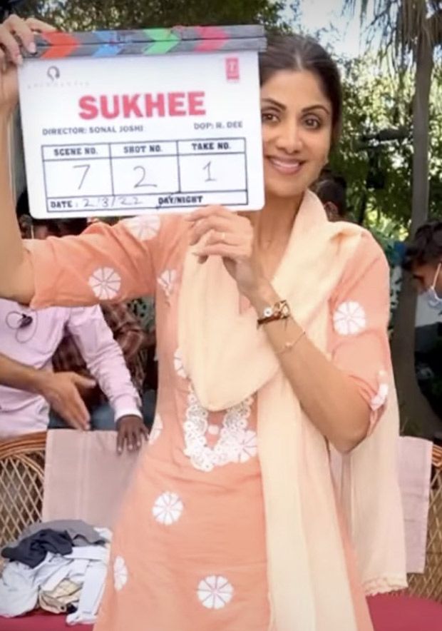 Shilpa Shetty super stoked as she holds the clapperboard for her next Sukhee