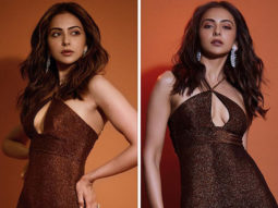 Rakul Preet Singh makes glamorous statement in brown halter-neck keyhole shimmery dress worth Rs. 7,538