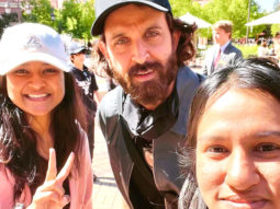 Hrithik Roshan poses with fans on USC campus