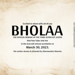 First Look of the movie Bholaa