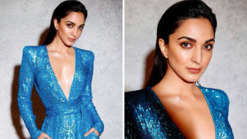 Kiara Advani has sequin moment in plunging neckline blue sparkly jumpsuit worth Rs. 1.82 lakh at Grazia Millennial Awards 2022