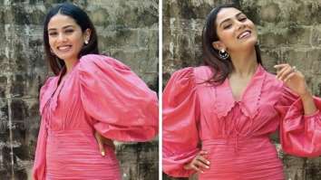 Mira Rajput is all about dopamine trend in mini pink ruched dress worth Rs. 12,000